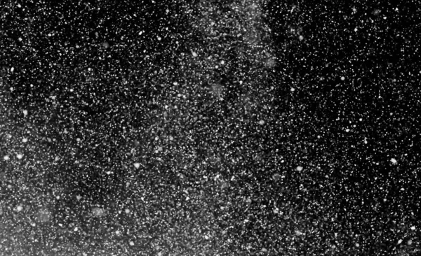 Snow Stars White Dots Bokeh Black Background — Stock Photo, Image