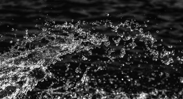 Gotas Água Fundo Bokeh Escuro — Fotografia de Stock