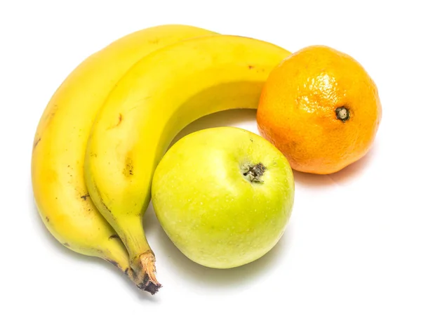 Bananas Frutas Fundo Branco — Fotografia de Stock