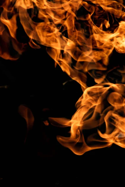 Fire Flames Black Background Stock Picture