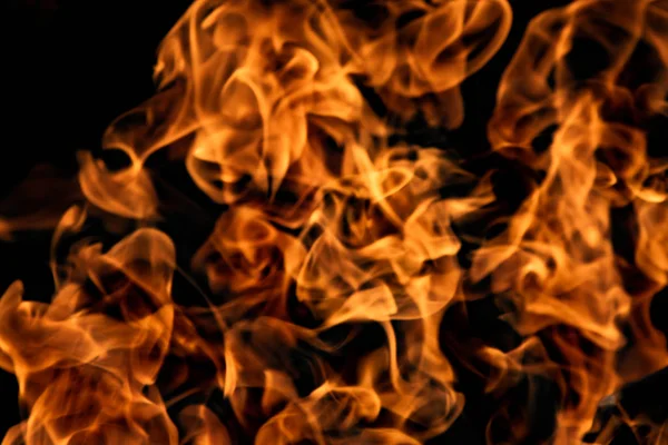 Fire Flames Black Background Stock Image