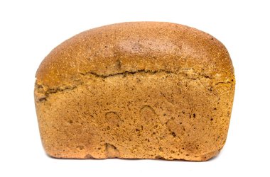 Beyaz bir arka planda çavdar ekmek