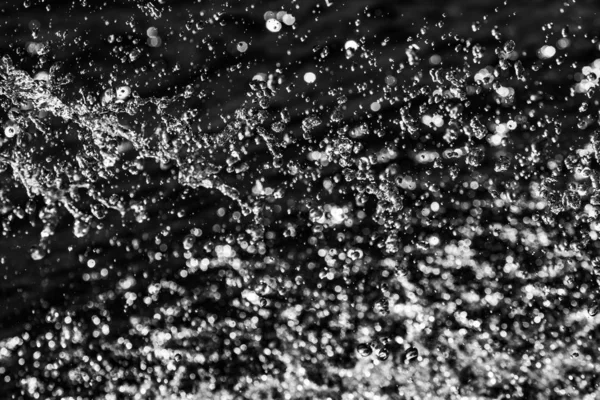 Wassertropfen Der Luft Auf Dunklem Bokeh Hintergrund — Stockfoto