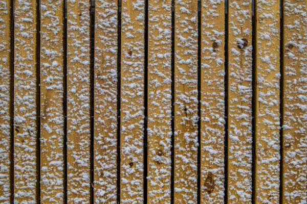 Recinzione Legno Sullo Sfondo Della Neve — Foto Stock