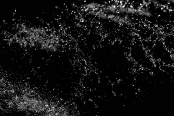 Water Splash Dark Drops Water Flying Defocused Bokeh — Stock Photo, Image