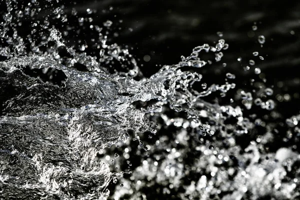 Wassertropfen Der Luft Auf Dunklem Bokeh Hintergrund — Stockfoto