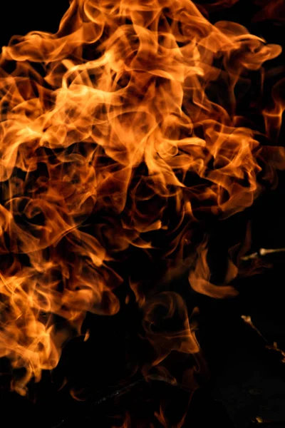 Fire Flames Black Background Stock Picture