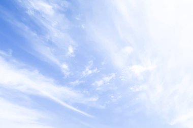 Farkı bulutların üstünde mavi gökyüzü