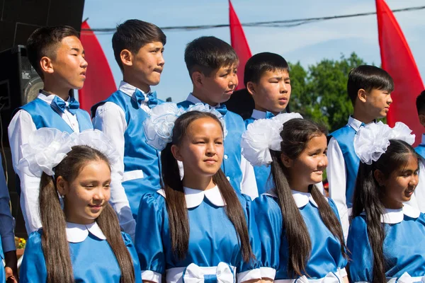 Shymkent Kazakhstan Mai 2017 Régiment Immortel Fêtes Folkloriques Gens Fête — Photo