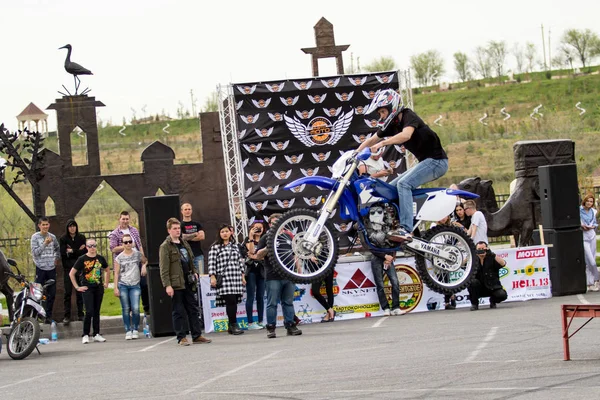 Shymkent Kazahsztán 2017 Március Motorkerékpárok Megnyitón Motoros Szezon Shymkent 2017 — Stock Fotó