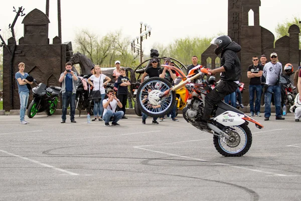 Shymkent Kazakhstan Marzo 2017 Motocicletas Apertura Temporada Motociclistas Shymkent Marzo — Foto de Stock