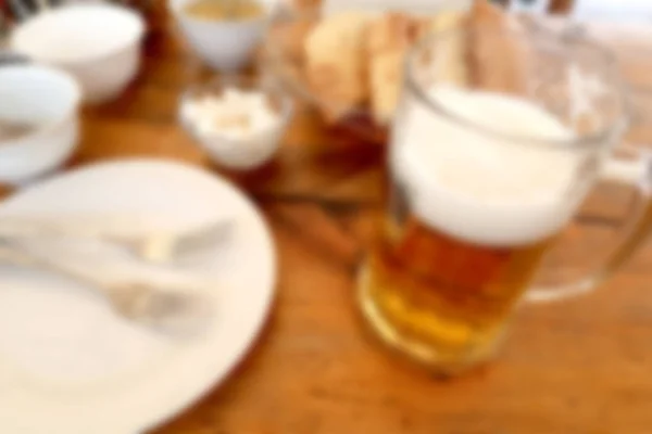 Taza Cerveza Mesa — Foto de Stock