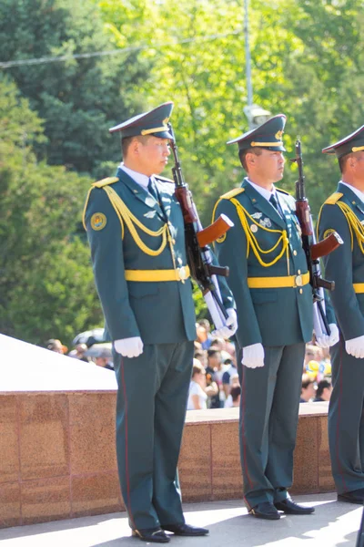 Shymkent Kazachstán Května 2017 Immortal Pluk Lidové Slavnosti Lidí Svátek — Stock fotografie