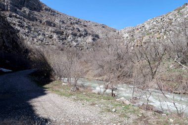 Dağlar taşlar, hills, çayırlar, bahar manzara