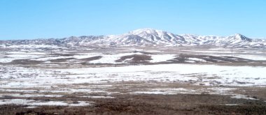 Kar bahar bozkır hills