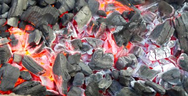 Yanan kömür closeup arka plan