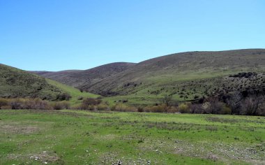 Dağlar taşlar, hills, çayırlar, bahar manzara