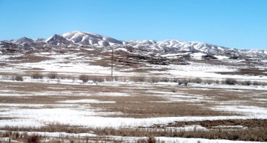Kar bahar bozkır hills