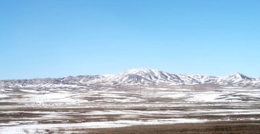 Kar bahar bozkır hills
