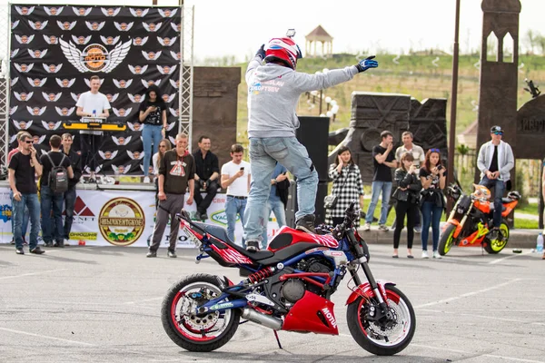 Shymkent Kazahsztán 2017 Március Motorkerékpárok Megnyitón Motoros Szezon Shymkent 2017 — Stock Fotó