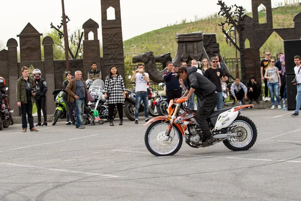 Shymkent Kazakstan Mars 2017 Motorcyklar Vid Öppnandet Säsongen Biker Shymkent — Stockfoto