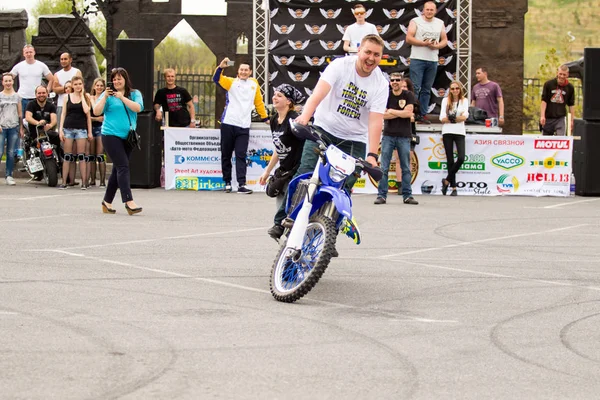 Shymkent Kazahsztán 2017 Március Motorkerékpárok Megnyitón Motoros Szezon Shymkent 2017 — Stock Fotó