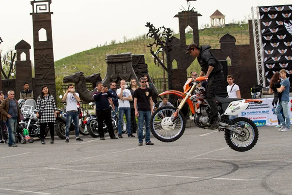 Shymkent Kazakhstan Março 2017 Motocicletas Abertura Temporada Motociclistas Shymkent Março — Fotografia de Stock