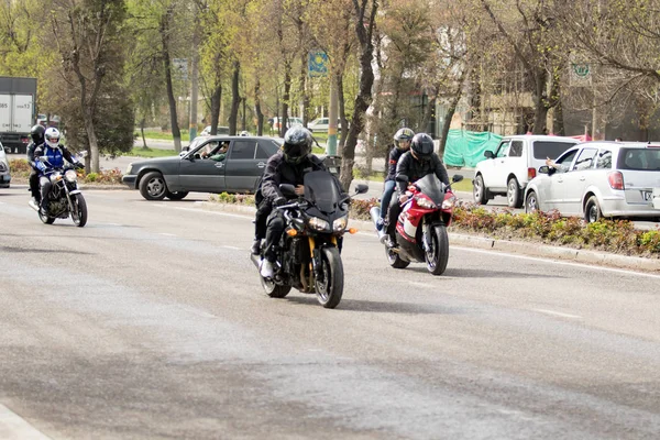 Shymkent Kazakhstan Mars 2017 Motos Ouverture Saison Cycliste Shymkent Mars — Photo