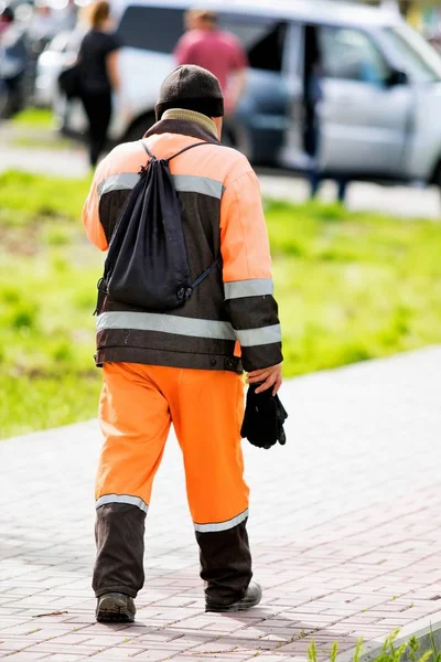 Straat Werknemer Amerikaanse Overalls — Stockfoto