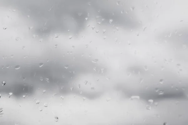 Gocce Sfocate Sul Vetro Pioggia — Foto Stock