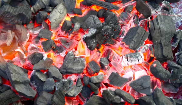 Спалювання Вугілля Крупним Планом Фон — стокове фото