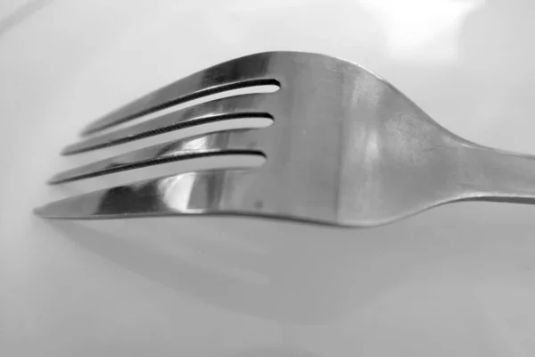 Fork Plate Close — Stock Photo, Image