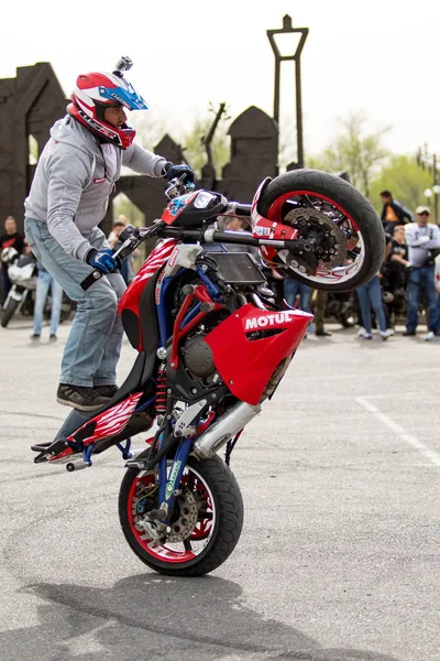 Shymkent Kazakhstan Marzo 2017 Motocicletas Apertura Temporada Motociclistas Shymkent Marzo —  Fotos de Stock