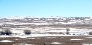 Kar bahar bozkır hills