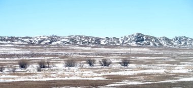 Kar bahar bozkır hills