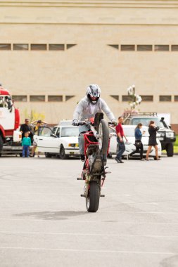 Shymkent, Kazakistan - 15 Şubat 2017: Motosiklet motorcu sezon açılış 15 Mart 2017 yılında Çimkent