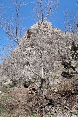 Dağlar taşlar, hills, çayırlar, bahar manzara