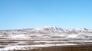 Kar bahar bozkır hills