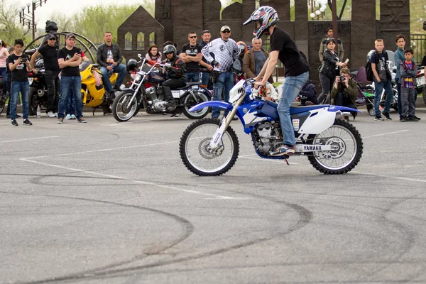 Shymkent Kazakstan Mars 2017 Motorcyklar Vid Öppnandet Säsongen Biker Shymkent — Stockfoto