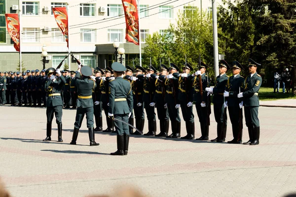 Petropavlovsk Mei 2016 Feestdag Verdediger Van Het Vaderland Dag Gevierd — Stockfoto