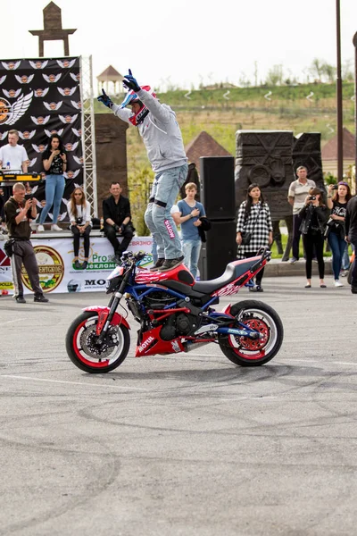 Shymkent Kazakhstan Marzo 2017 Motocicletas Apertura Temporada Motociclistas Shymkent Marzo —  Fotos de Stock