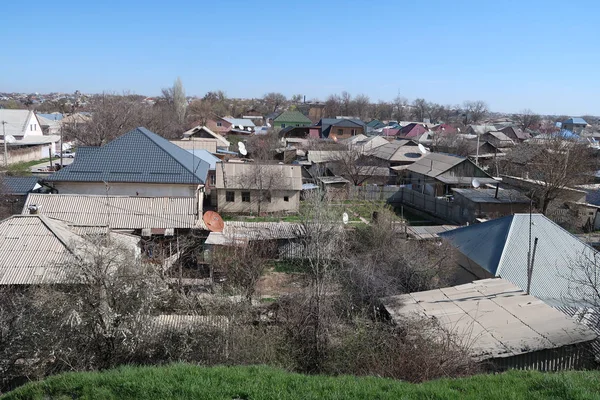 Пейзаж Зеленые Луга Дома Деревня — стоковое фото