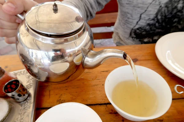 Green Tea Kettle — Stock Photo, Image