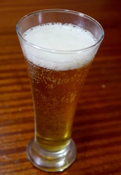 Vaso Cerveza Con Gotas — Foto de Stock