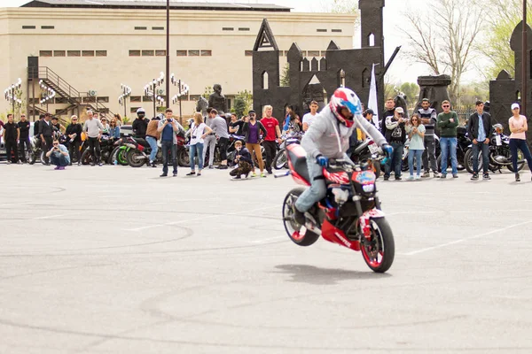 Shymkent Kazakstan Mars 2017 Motorcyklar Vid Öppnandet Säsongen Biker Shymkent — Stockfoto