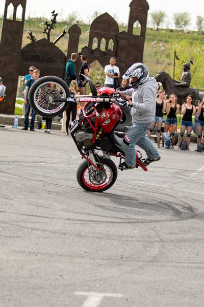 Shymkent Kazakhstan Março 2017 Motocicletas Abertura Temporada Motociclistas Shymkent Março — Fotografia de Stock