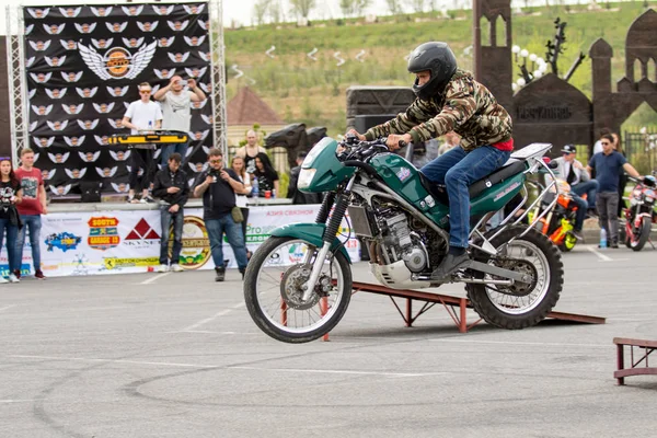 Shymkent Kazakstan Mars 2017 Motorcyklar Vid Öppnandet Säsongen Biker Shymkent — Stockfoto