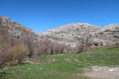 Dağlar taşlar, hills, çayırlar, bahar manzara