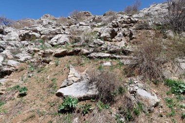 Dağlar taşlar, hills, çayırlar, bahar manzara