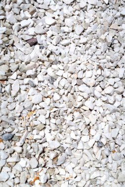Beyaz taş zemin çakıl